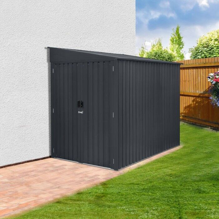 Grey] Bike Shed Motorbike Shed 1620mm x 2360mm x 2030mm - Main Image
