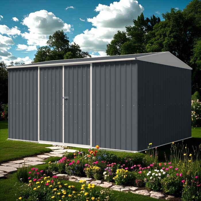 x Garden Shed The Ranch Grey